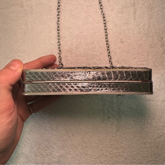 Vintage Kotur Peacock and Snakeskin Evening Clutch Crossbody Bag - Picture 5 of 11